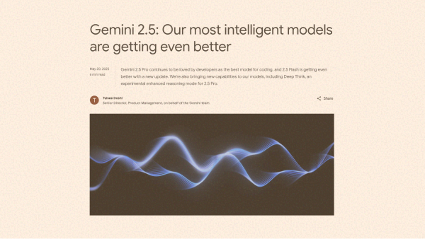 Google Gimini 2.5 release